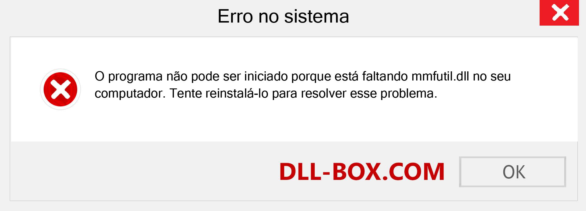 Arquivo mmfutil.dll ausente ?. Download para Windows 7, 8, 10 - Correção de erro ausente mmfutil dll no Windows, fotos, imagens